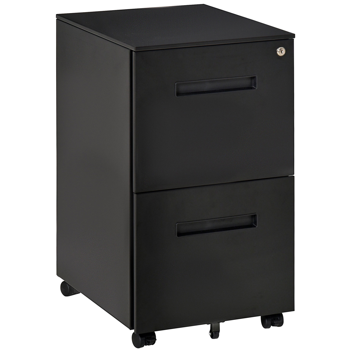Black mobile hanging file cabinet