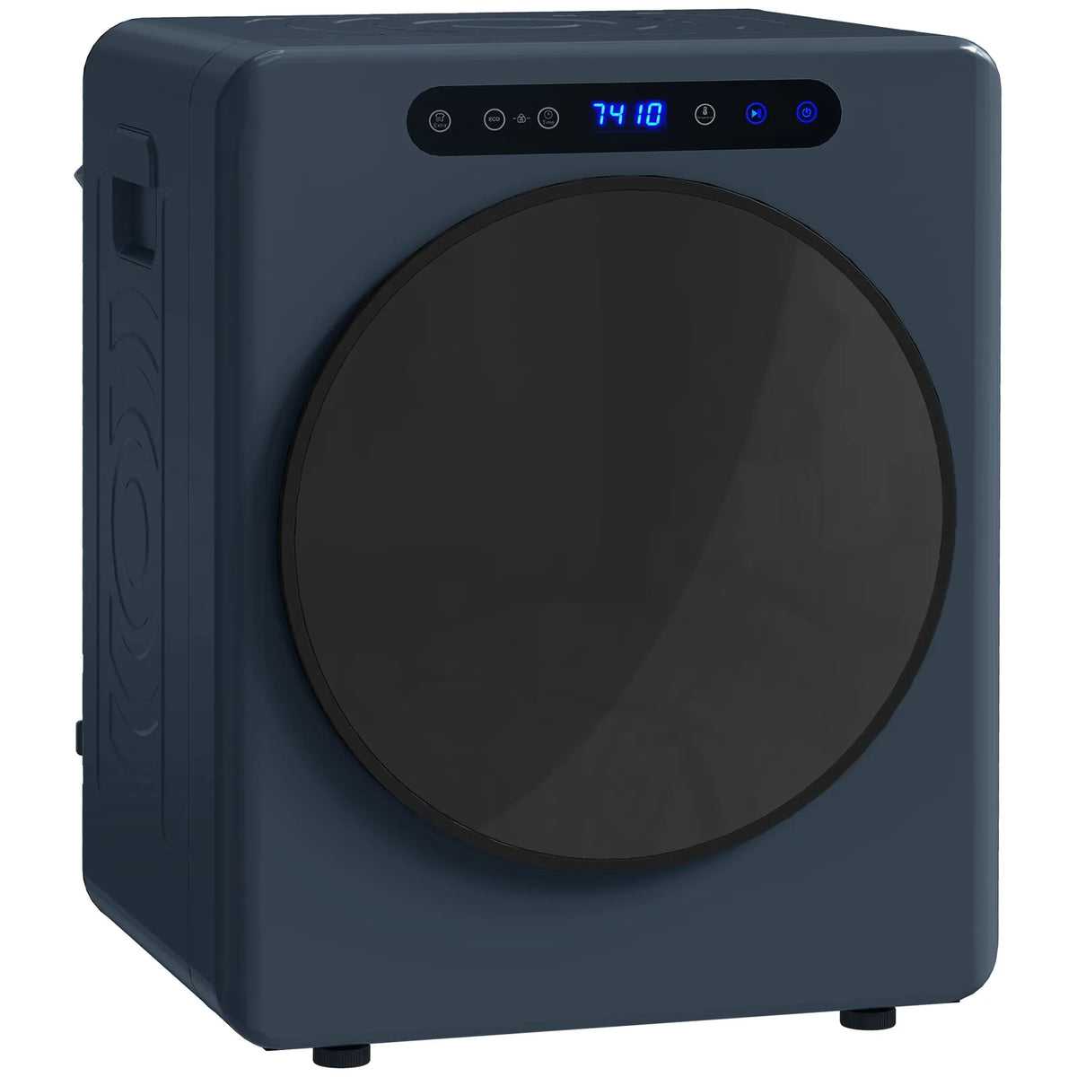 HOMCOM 5kg Compact Vented Tumble Dryer, 1000W with Anti-Crease Reverse Action and ECO Mode – Blue
