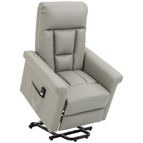 Grey PU power lift recliner