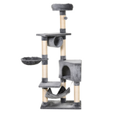 Pawhut 150cm Cat Tree with Condo, Side Bed and Sisal Scratching Posts – Multi-Platform Kitten Activity Tower