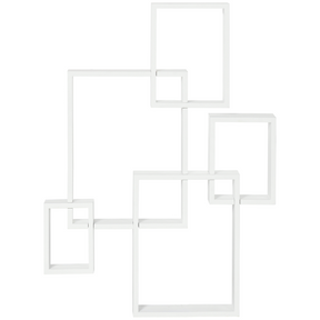 Interlocking cube floating shelves