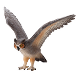 Mojo Great Horned Owl Figurine – Realistic Bird of Prey Toy