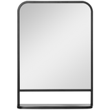 Square wall mirror with shelf