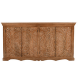 Artwork carved mango wood XL sideboard