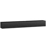 HOMCOM 180cm Floating TV Stand, Wall-Mounted Unit with Cable Hole, Fits up to 72" TV – Black