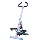 HOMCOM Foldable Stepper with Handlebar & Non-Slip Pedals – Steel Step Machine for Home Cardio Workouts