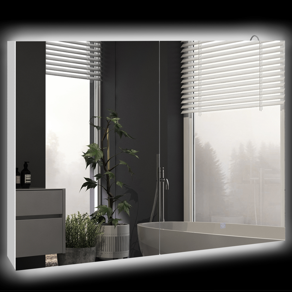 kleankin LED bathroom mirror cabinet
