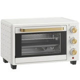 HOMCOM 21L Mini Countertop Oven with Adjustable 100–230°C Temperature and 60-Minute Timer – Compact Oven, White