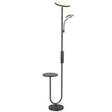 HOMCOM Uplighter Floor Lamp with Table and Reading Light