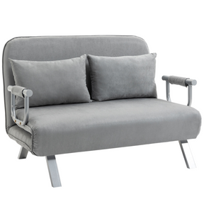HOMCOM light grey click-clack sofa bed