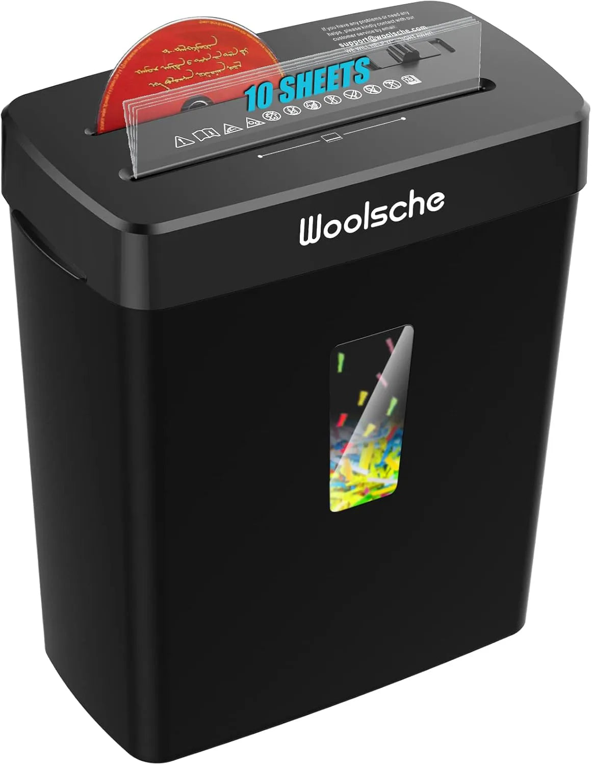 Aktenvernichter, Papierschredder 8-Blatt-Aktenvernichter mit hoher Sicherheitsstufe P-4,Kreuzschnitt,Kreditkarte/CD,Aktenvernichter für das Home Office（Versand von FBA）