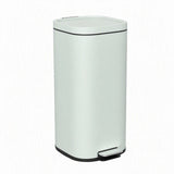 HOMCOM 30L Pedal Kitchen Bin with Soft-Close Lid and Removable Bucket – Compact Metal Rubbish Bin, Green