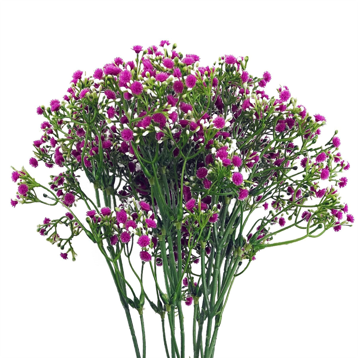 Leaf Artificial Gypsophila Stems with Wired Shapable Stalks, Pack of 6 – 55cm Floral Arrangement Decor, Pink