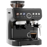 HOMCOM Espresso Coffee Machine with Integrated Bean Grinder & Steam Wand – 15 Bar Pressure, Black