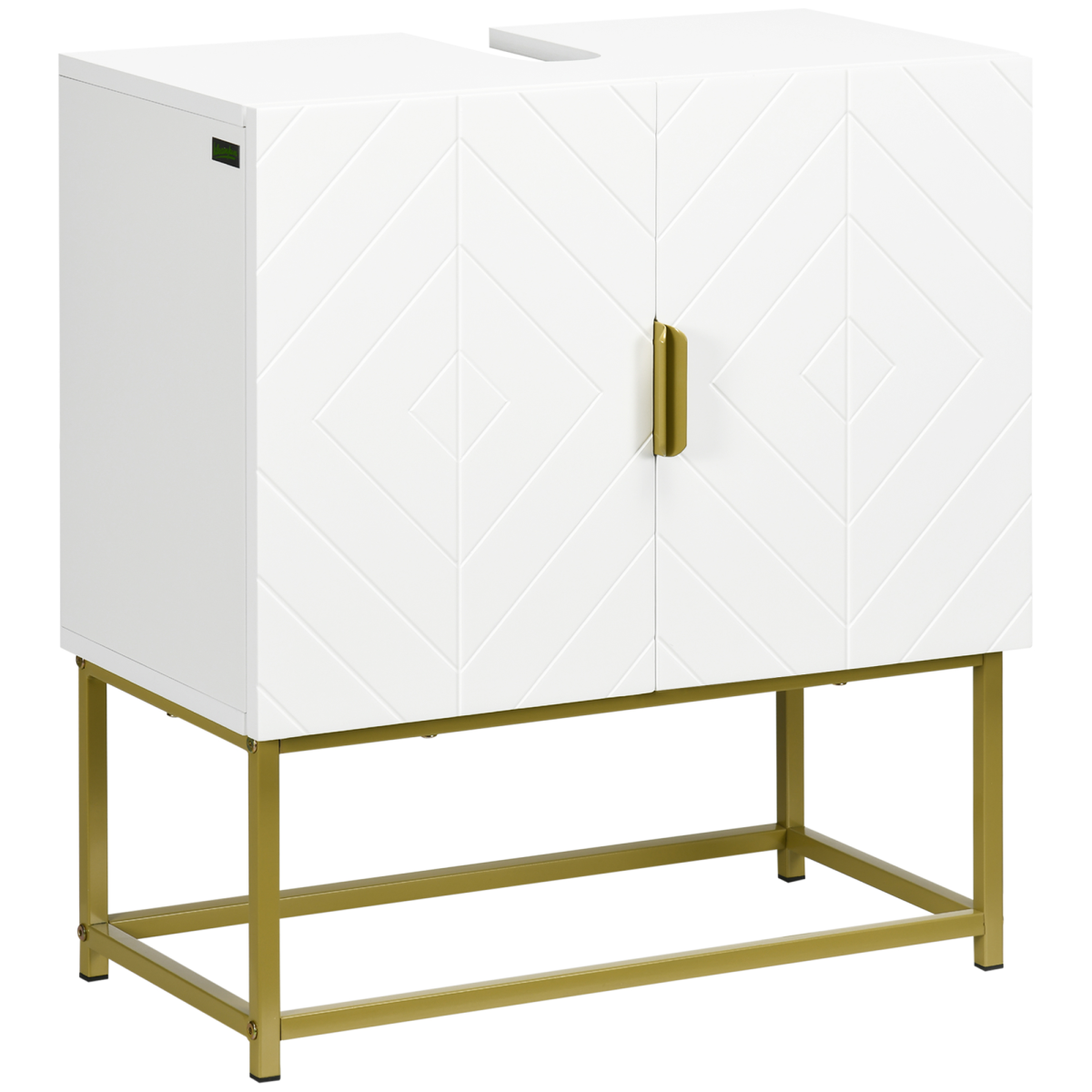 kleankin white under sink cabinet