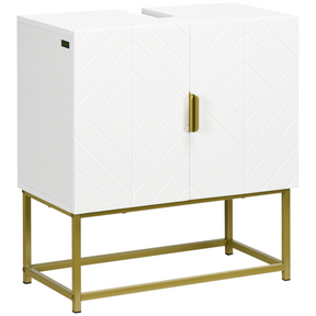 kleankin white under sink cabinet