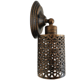 LEDSone Vintage Industrial Brushed Copper Cage Wall Light – Retro Loft Porch Wall Sconce, E27