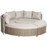 Outsunny 8-Seater PE Rattan Daybed Set with Lift-Up Table, Cushions & Furniture Cover – Outdoor Garden Lounge