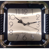 Amplus 11" Square Design Wall Clock in Gold – Modern Home Decor Wall Clock, Model PW111-170G