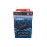 Infapower Wired Optical Mouse – Two Button Design with Scroll Wheel, Plug and Play for Windows and Mac