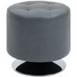 Grey swivel PU footstool
