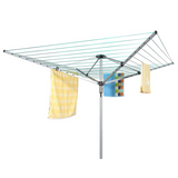 40m Rotary Airer Dryer with Heavy Duty Pole, Weatherproof PVC Line & Ground Socket – Outdoor Washing Line