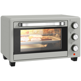 HOMCOM 21L Mini Oven with 1400W Electric Grill, Adjustable Temperature & 60-Minute Timer – Compact Kitchen Oven, Silver