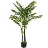 HOMCOM Artificial Palm Tree with 16 PEVA Leaves