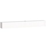 HOMCOM Floating TV Stand with Fluted Doors and Cable Hole – Wall-Mounted TV Unit for TVs up to 72", White