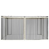 Outsunny 4-Panel Gazebo Mesh Netting with Zips, 352 x 207cm – Universal Replacement Screen Walls