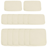 Outsunny Replacement Cushion Covers for Outdoor Rattan Furniture – Zip Fastening Polyester, Beige