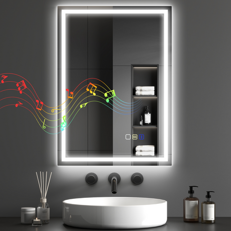 HOMCOM LED bathroom mirror with Bluetooth