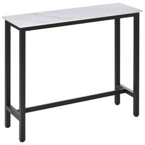 White and black breakfast bar table