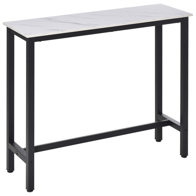 White and black breakfast bar table