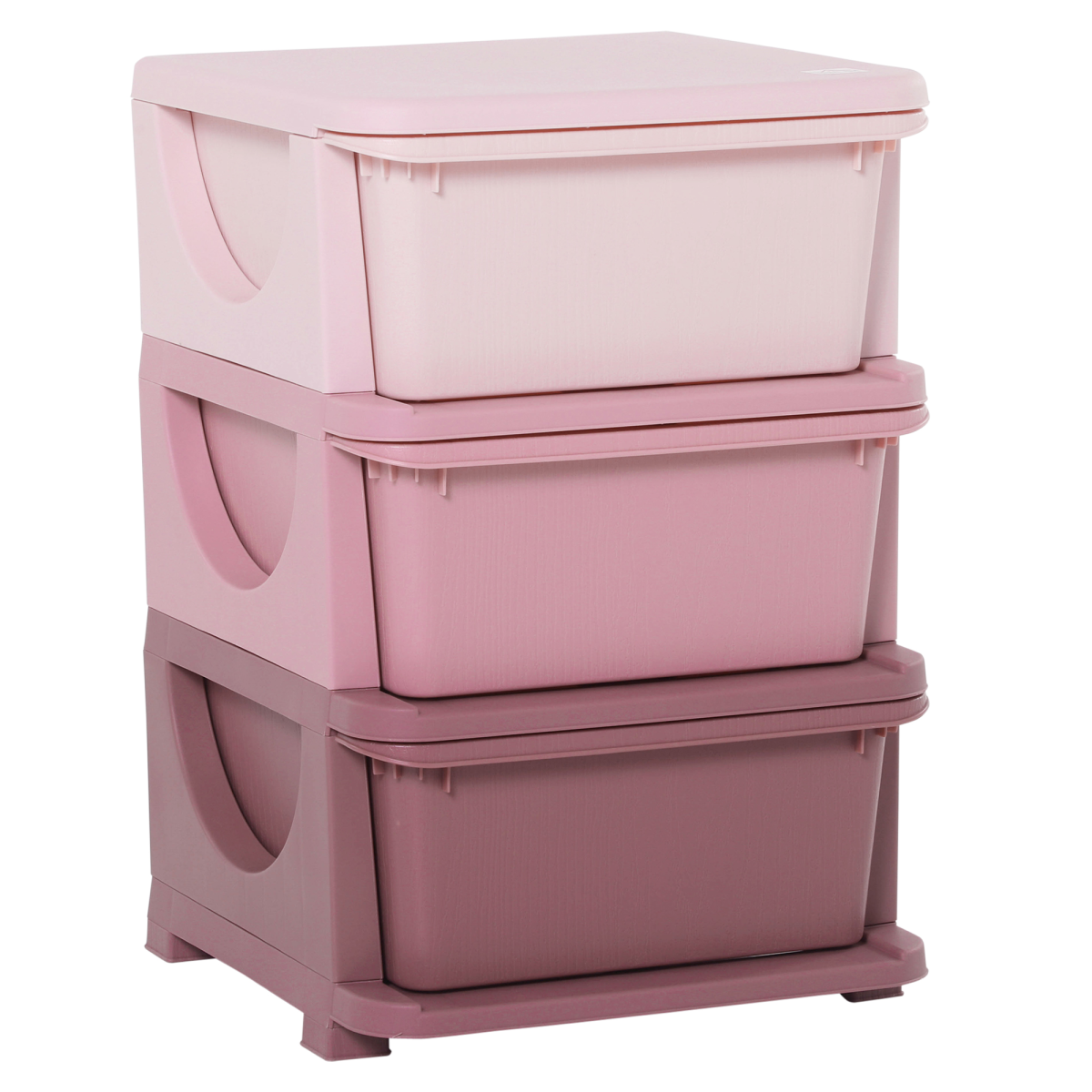 HOMCOM Kids Storage Unit with 3 Drawers – Vertical Dresser Tower for Bedroom and Playroom