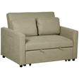 HOMCOM brown click-clack sofa bed