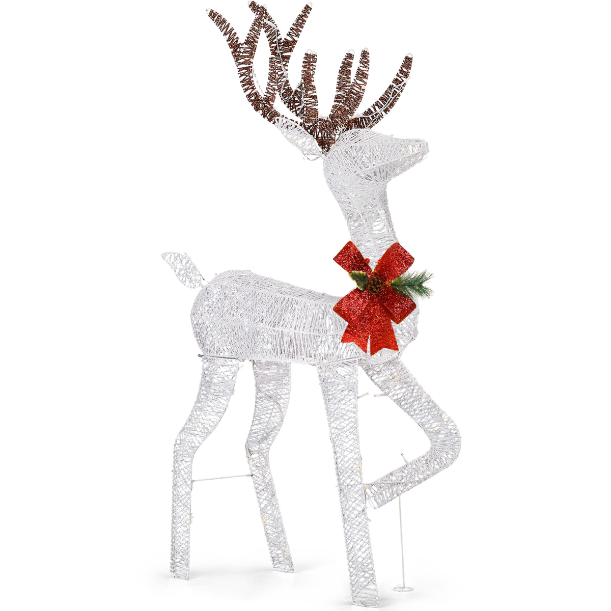 1.2m Lighted Reindeer Christmas Decoration with 90 Warm White Lights – Indoor & Outdoor