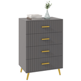 HOMCOM 4 drawer chest with aluminium legs