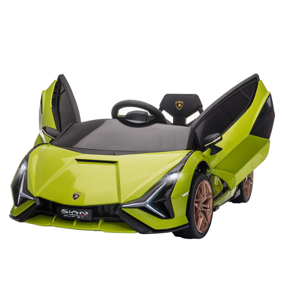 HOMCOM Lamborghini SIAN 12V Kids Electric Ride-On Car with Remote Control – Officially Licensed, Dual Motor