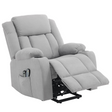 Grey electric riser recliner chair with massage
