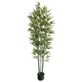 Leaf Artificial Bamboo Plant in Pot with Natural Green Leaves – Tall Indoor Statement Greenery, 180cm