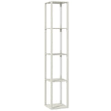 HOMCOM Floor Lamp with Shelves and 3 Brightness Levels – Oak