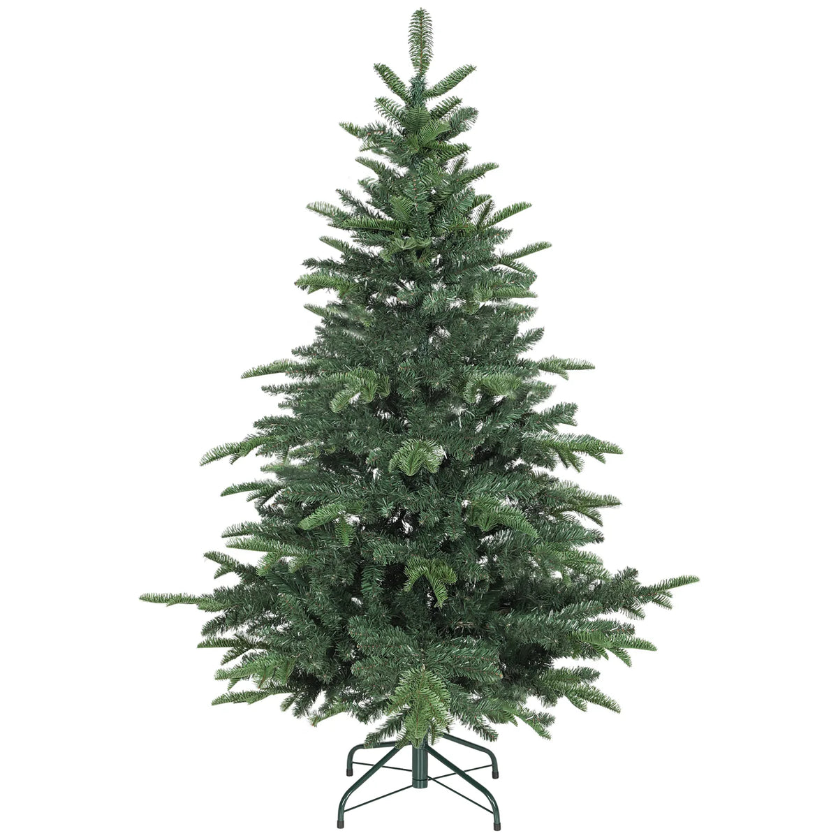 HOMCOM 5ft Artificial Christmas Tree with 772 Realistic Branches and Metal Stand – Easy Assembly, Green