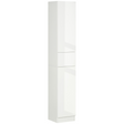 White high gloss tall bathroom cabinet