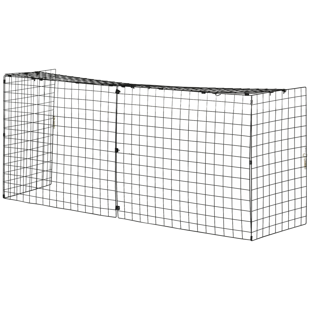 HOMCOM Extendable Fireguard Screen – Sturdy Fire Safety Guard for Children and Pets, Black