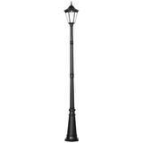 Outsunny 2.4m Solar Garden Lamp Post with Dusk-to-Dawn Sensor, IP44 Aluminium Frame – Patio Path Light