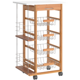 Brown kitchen island trolley