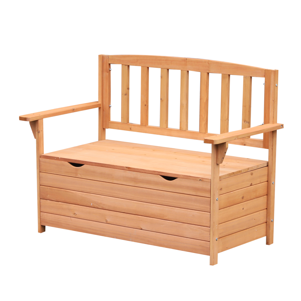 Outsunny Garden Storage Bench with 164L Hidden Storage – All-Weather Solid Fir Wood Seat Box, 200kg Capacity