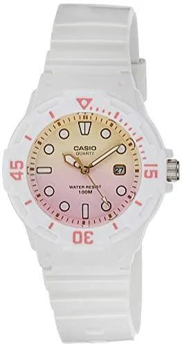 Casio Ladies Sports Dated Quartz Analogue Resin Rubber Strap Watch - LRW-200H-4E2VDR