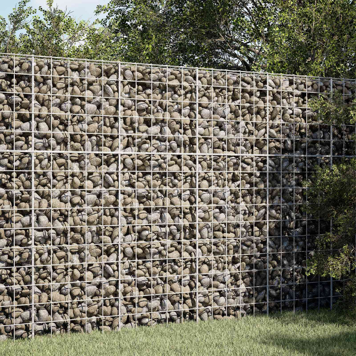 vidaXL Gabion with 5 mm Wire and 10x10 cm Mesh 50x50x150 cm